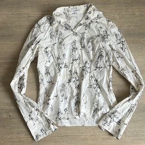 Anne Fontaine Parisian Stroll 80s Blouse